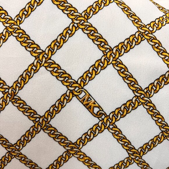 Michael Kors Chain Print Preppy Sleeveless Button Down Blouse Sz XS - Picture 11 of 11